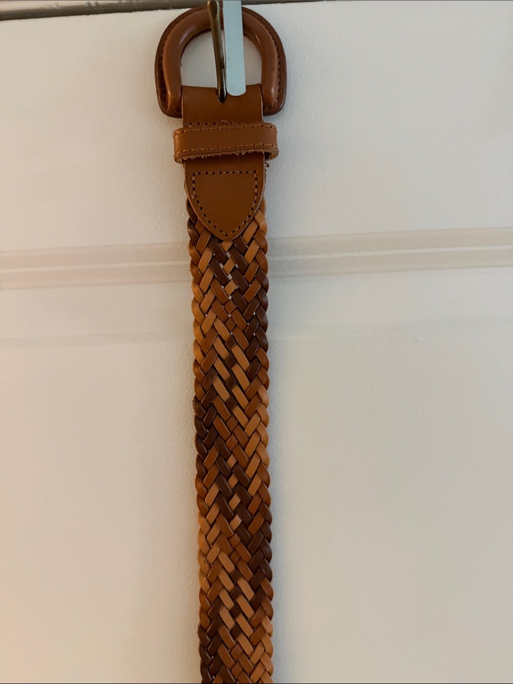Madewell Braided Leather Belt - Tan and Brown